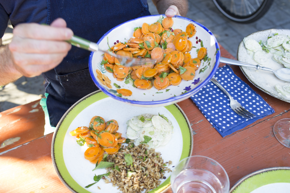 Storm Tharp’s Spiced Carrots + Creamy Cucumber Salad