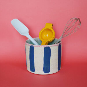 Blue Green Utensil Holder by Lessa Millet